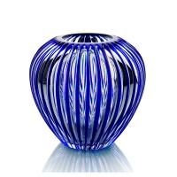 Хрустальная ваза "Каскад" малая синяя