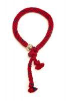Бордовый плетеный браслет Kumihimo