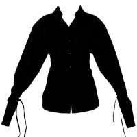 Рубашка с завязками на спине черная