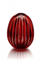 Декоративное изделие "Яйцо - ромашка" красное