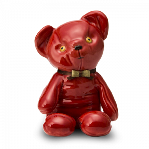 Скульптура "Медвежонок 1976 год" красный, медовые глаза RUPOR
