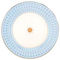 Плоская тарелка "Азур" голубая