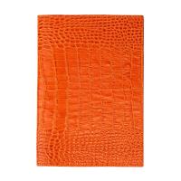 Блокнот "Daily" в обложке из натуральной кожи апельсинового цвета