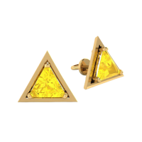 Серьги "Треугольники" золото