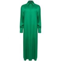 Платье - рубашка из вискозы зелёное