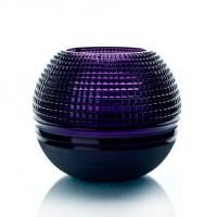 Хрустальная ваза для цветов "Паужна" большая фиолетовый полутон