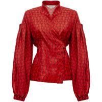 Блузка - кимоно из натурального шелка с монограммами