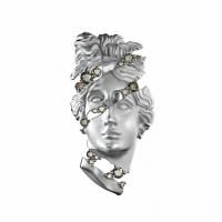 Серебряная моносерьга с бриллиантами "Apollo earring"