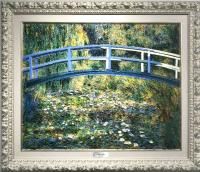 Картина из стекла "Пруд с мостиком"