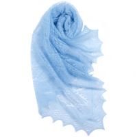 Ажурный платок небесно-голубой из мохера