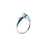 Кольцо «Полосатик» голубое