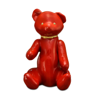 Скульптура "Медведь 1959 год" красный, медовые глаза