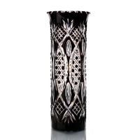 Хрустальная ваза для цветов "Бисер" черная