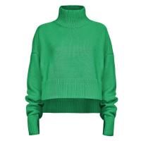 Вязаный свитер зелёный