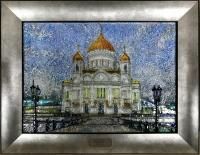 Картина из стекла "Виды Москвы. Храм Христа Спасителя"
