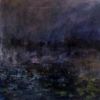 Картина "Туман. Озеро с кувшинками."