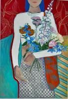 Картина "Girl with flowers"