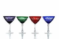 Хрустальный набор 4 бокалов для мартини "Фараон" (разноцвет)