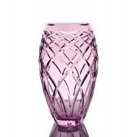Хрустальная ваза для цветов "Астра" малая розовая