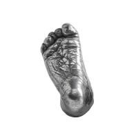 Скульптура слепок "Ножка малыша" из серебра