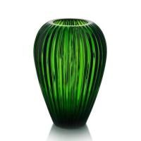 Хрустальная ваза "Каскад" зелёная