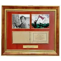 Марк Шагал. Книга с собственноручным рисунком и автографом на иврите