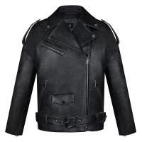 Куртка - косуха из кожи OverSize Black Vintage