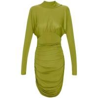 Платье мини из вискозы зелёное