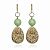 Серьги праздничные позолоченные с нефритом ANNA SKOROKHODOVA ACCESSORIZE / АННА СКОРОХОДОВА. АКСЕССУАРЫ