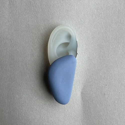 Серьги "Галька" из фарфора большие, цветные RES OBJECTS