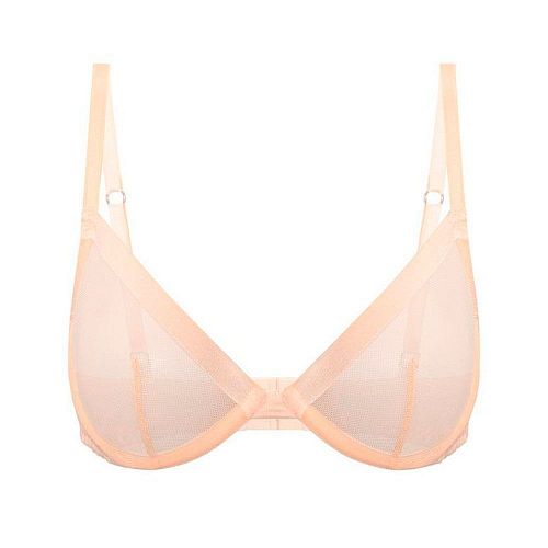 Персиковый бра "Peach / Персик" из сетки PURPUR INTIMATES / ПУРПУР ИНТИМЭЙТС