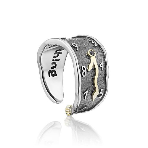Необычное кольцо "Constancy of time black" THING JEWELRY