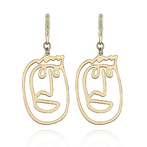 Серьги - лица фигурные в стиле сюрреализм ANNA SKOROKHODOVA ACCESSORIZE / АННА СКОРОХОДОВА. АКСЕССУАРЫ