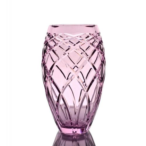 Хрустальная ваза для цветов "Астра" малая розовая ГУСЕВСКОЙ ХРУСТАЛЬНЫЙ ЗАВОД