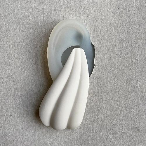 Серьги из фарфора "Фрагменты Ракушки" большие RES OBJECTS