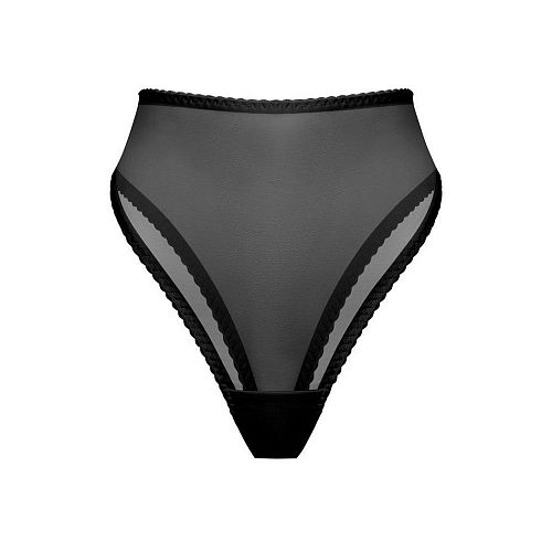 Черные высокие трусы бразильяна "Omut / Омут" из сетки PURPUR INTIMATES / ПУРПУР ИНТИМЭЙТС