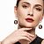 Серьги позолоченные с черными эмалевыми Львами ANNA SKOROKHODOVA ACCESSORIZE / АННА СКОРОХОДОВА. АКСЕССУАРЫ