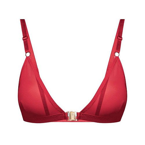 Бордовый классический бра из сетки PURPUR INTIMATES / ПУРПУР ИНТИМЭЙТС