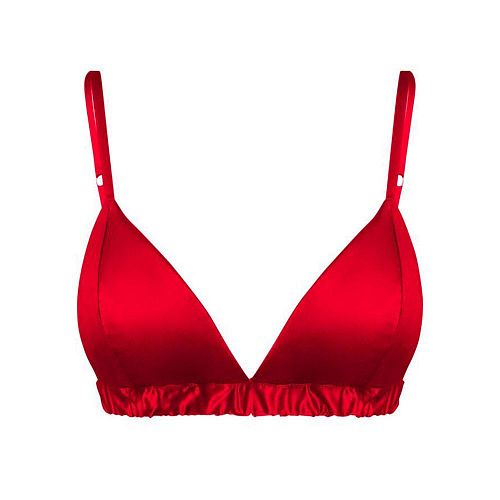 Красный шелковый бра "Naomi / Наоми" PURPUR INTIMATES / ПУРПУР ИНТИМЭЙТС