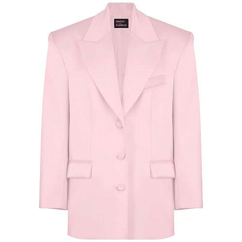 Жакет из вискозы сатиновый розовый DRESS YOUR PARDON