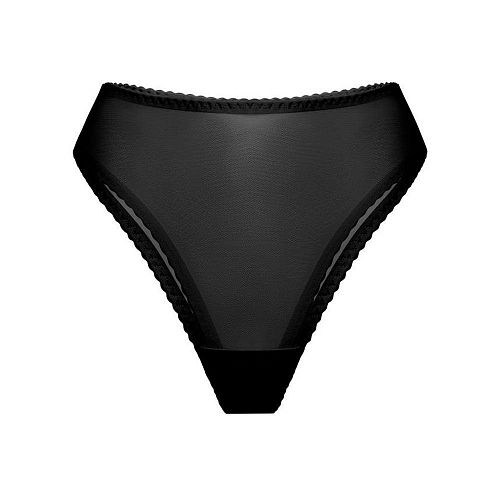 Черные трусы бразильяна "Omut / Омут" из сетки PURPUR INTIMATES / ПУРПУР ИНТИМЭЙТС