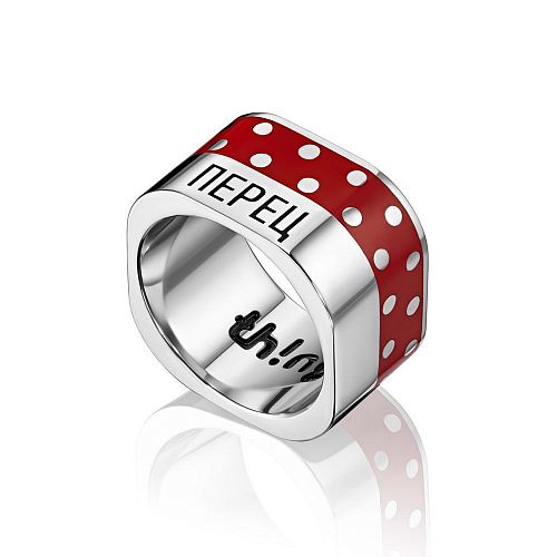 Кольцо двустороннее керамикой "Перец/Соль" THING JEWELRY