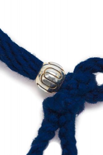 Плетеный браслет синего цвета Kumihimo U JEWELS