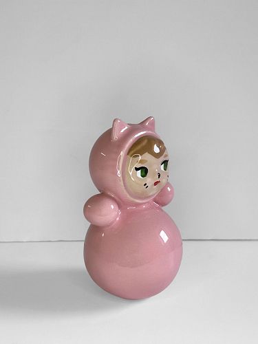 Статуэтка Неваляшка "Лисичка Розовая / Pink S" ASIKNOVA CERAMICS