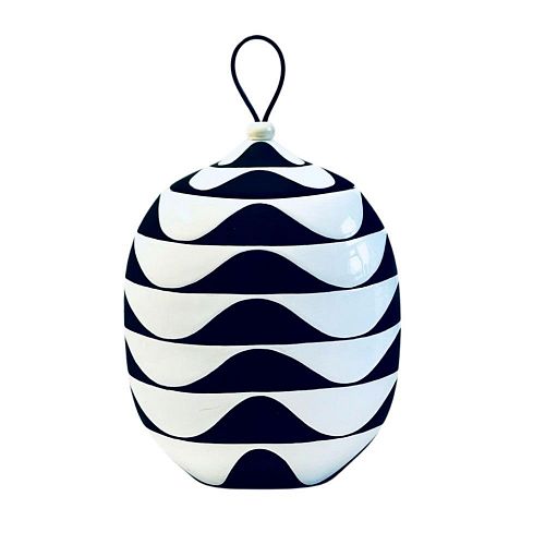 Интерьерная ваза с крышкой "Волны" 17 см ST.CERAMICS / СТ.КЕРАМИКА