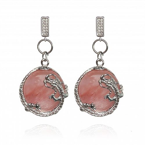 Серьги - драконы с халцедоном ANNA SKOROKHODOVA ACCESSORIZE / АННА СКОРОХОДОВА. АКСЕССУАРЫ