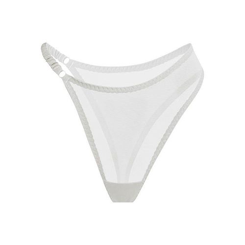 Белые асимметричные трусы стринги "Naomi / Наоми" PURPUR INTIMATES / ПУРПУР ИНТИМЭЙТС