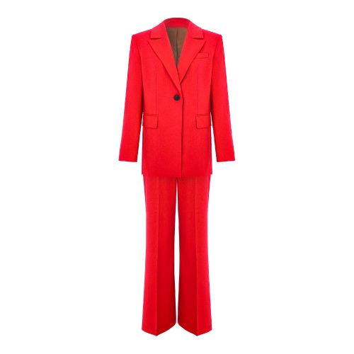 Брючный костюм - тройка красного цвета FFRÂM