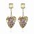 Серьги - лепестки позолоченные с натуральными камнями ANNA SKOROKHODOVA ACCESSORIZE / АННА СКОРОХОДОВА. АКСЕССУАРЫ