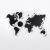 Карта мира черная с часами CUTWOOD, в интерьере, красивая, объемная